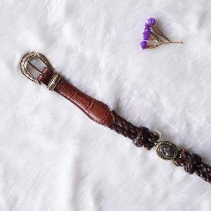 ⋆ western braided leather belt